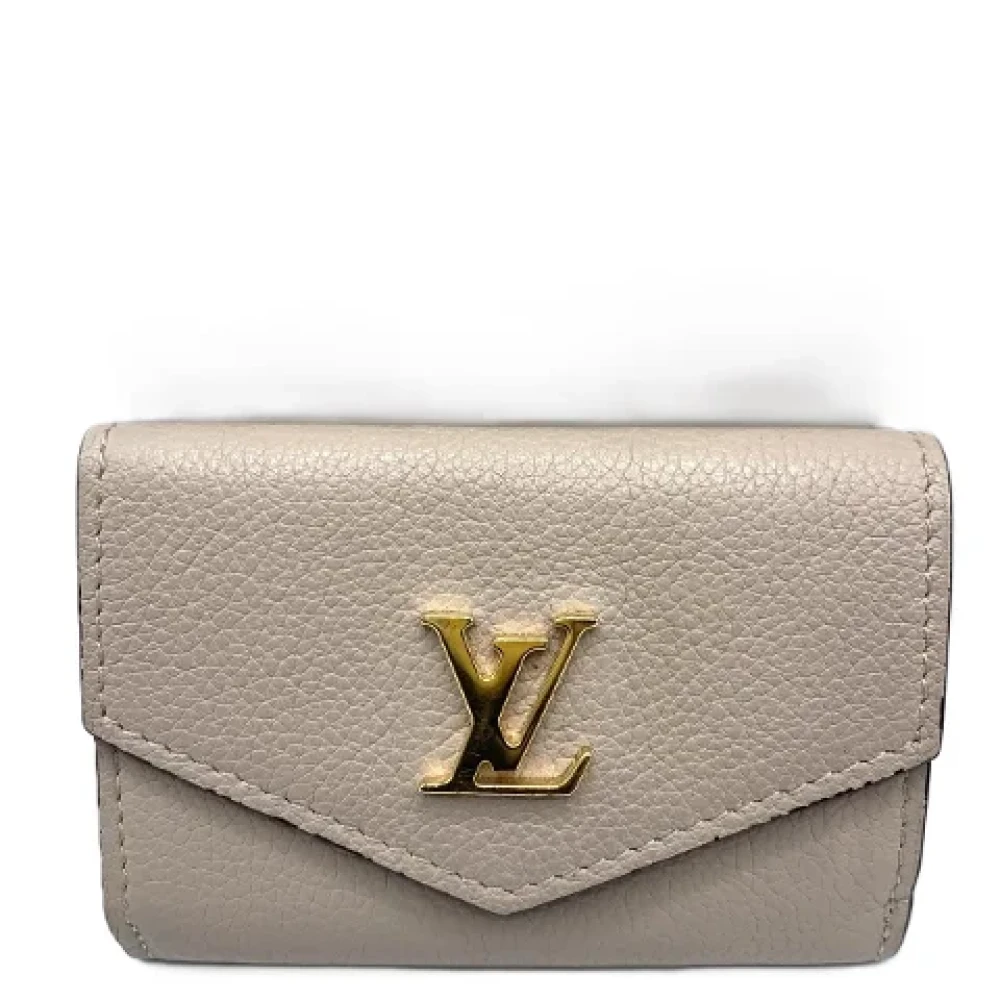Louis Vuitton Vintage Pre-owned Leather wallets Beige Dames