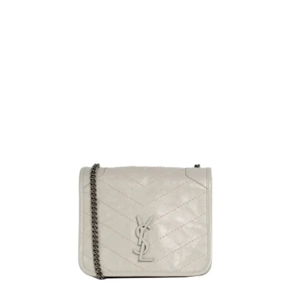 Yves Saint Laurent Vintage Pre-owned Leather shoulder-bags Gray Dames