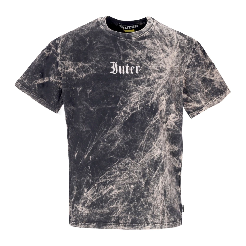Iuter Zwart Tie-Dye Still Here Tee Black Heren