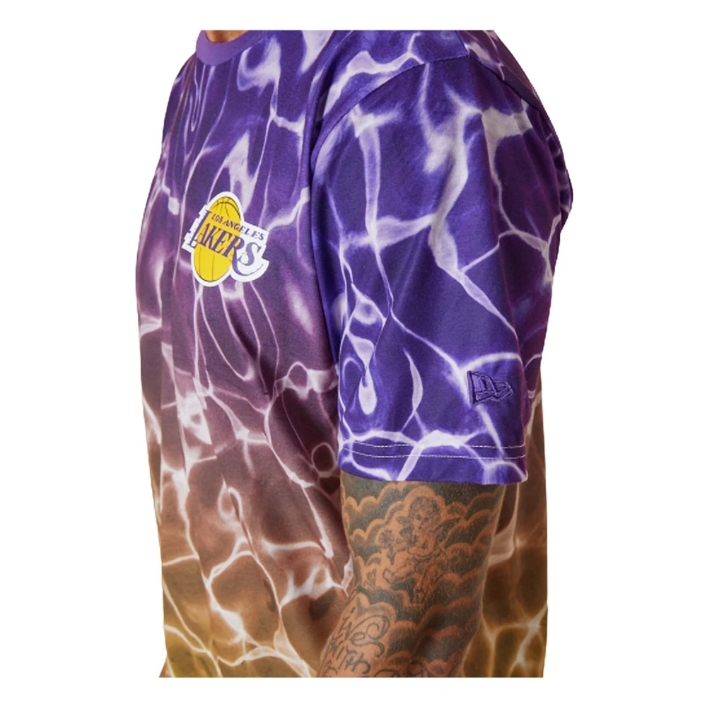 new era NBA L.A Lakers Teamkleur Waterprint T-shirt Multicolor Heren