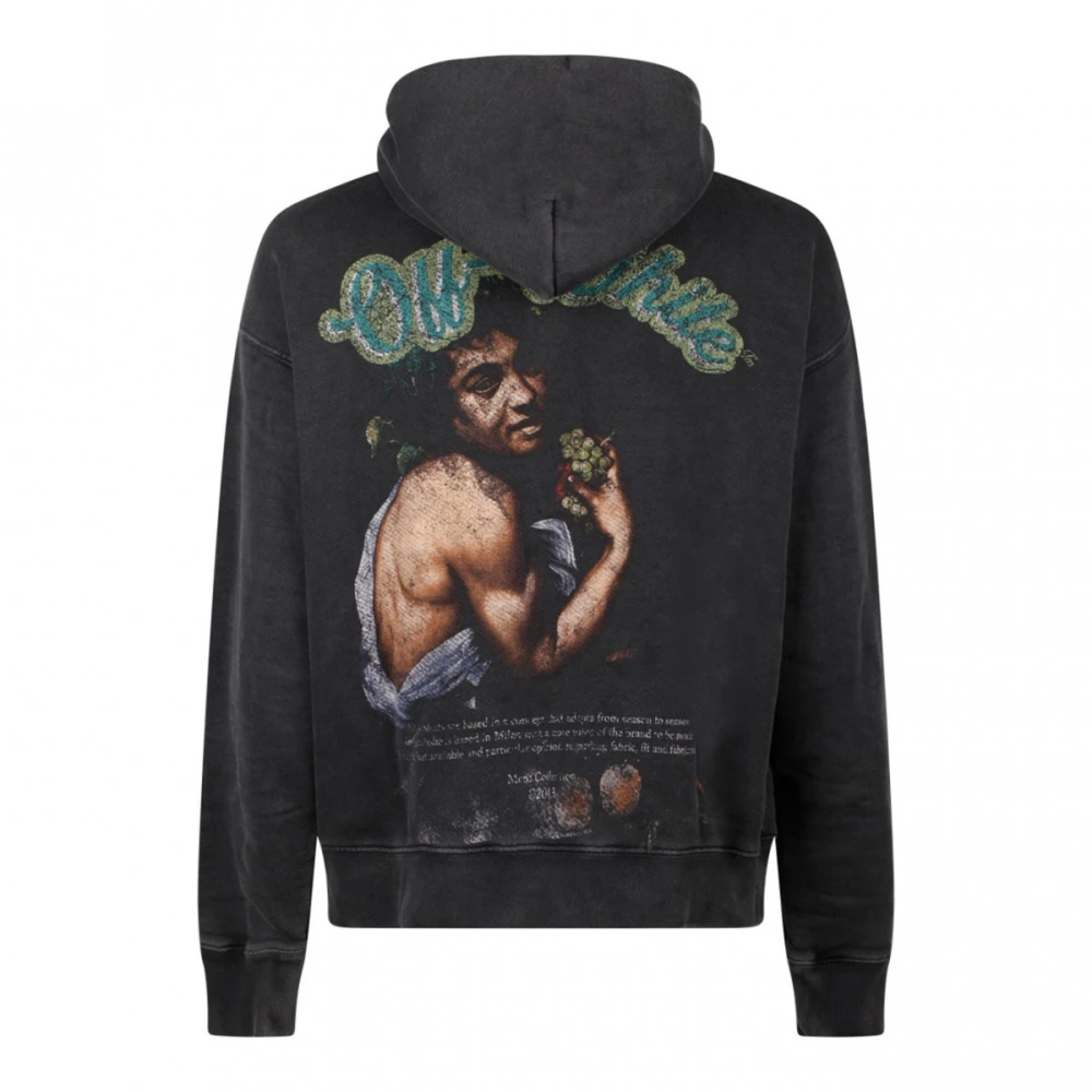 Off White Bacchus Skate Hoodie Gray Heren