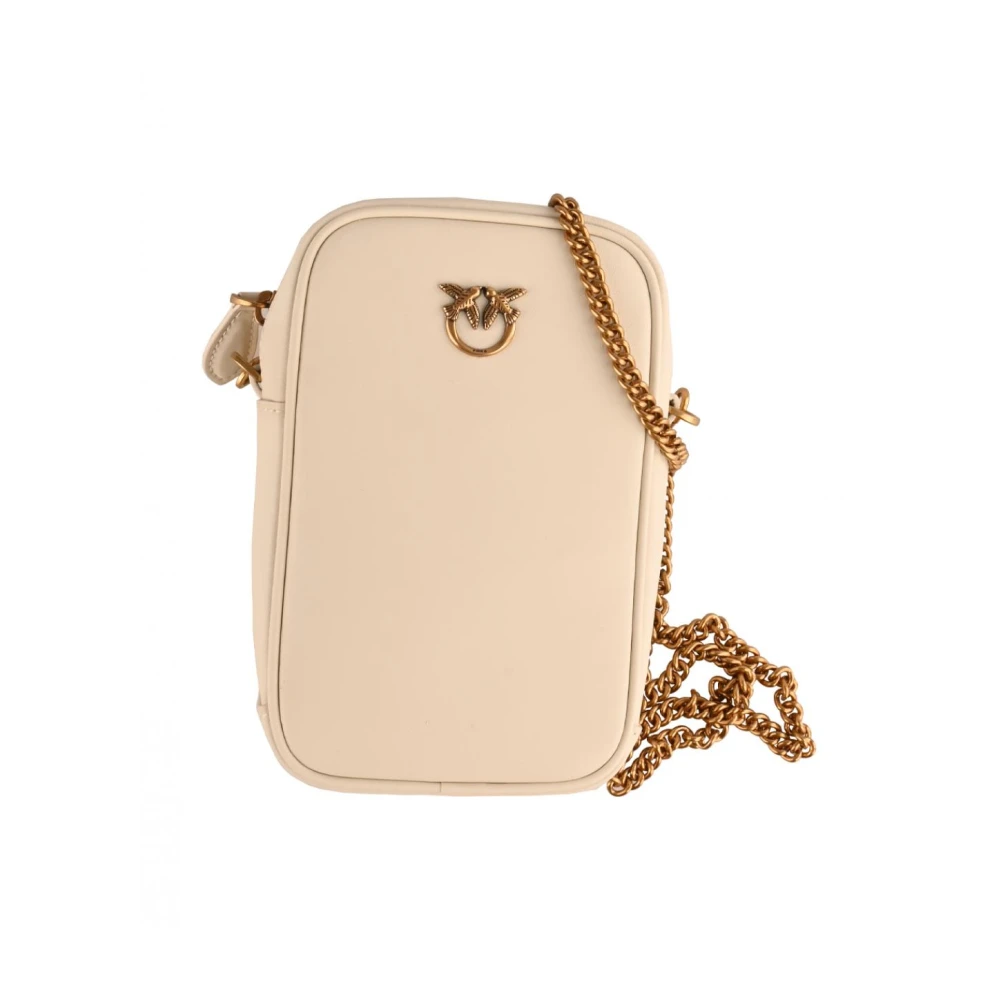 Pinko Stijlvolle Ketting Crossbody Telefoonhouder White Dames