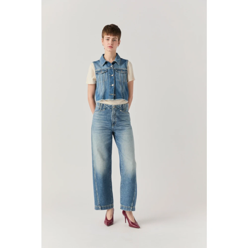 Roy Roger's Denim Gilet Jas Blue Dames