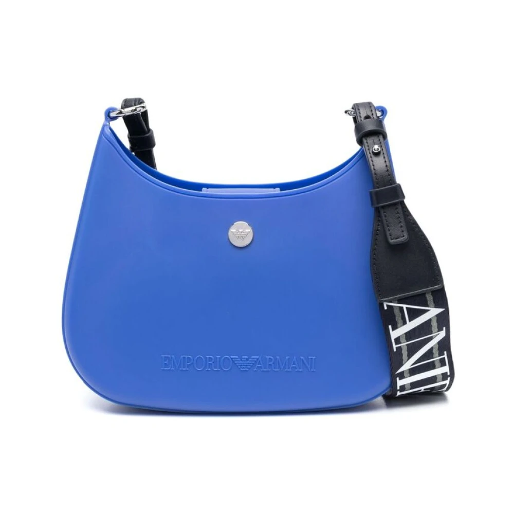 Emporio Armani Koboltblå Gummy Crossbody Väska Blue, Dam