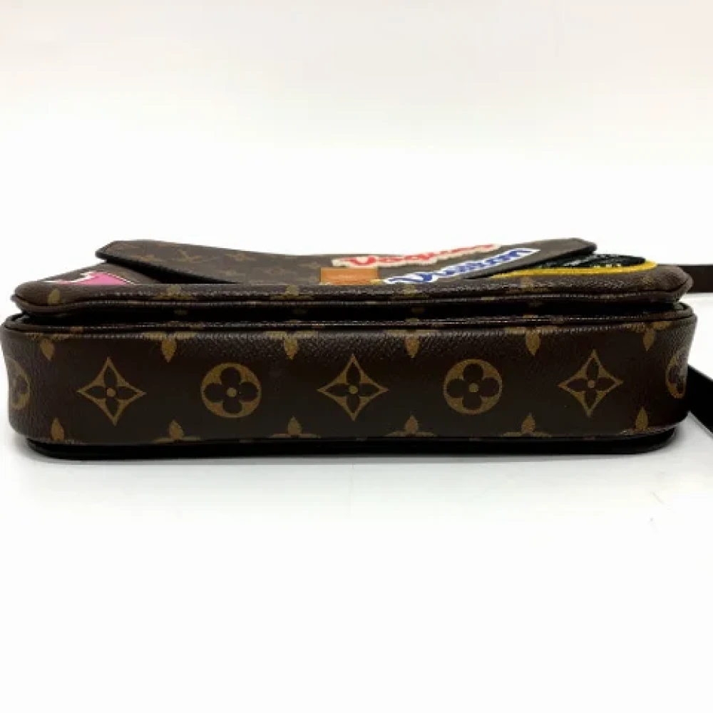 Louis Vuitton Vintage Pre-owned Cotton louis-vuitton-bags Brown Dames