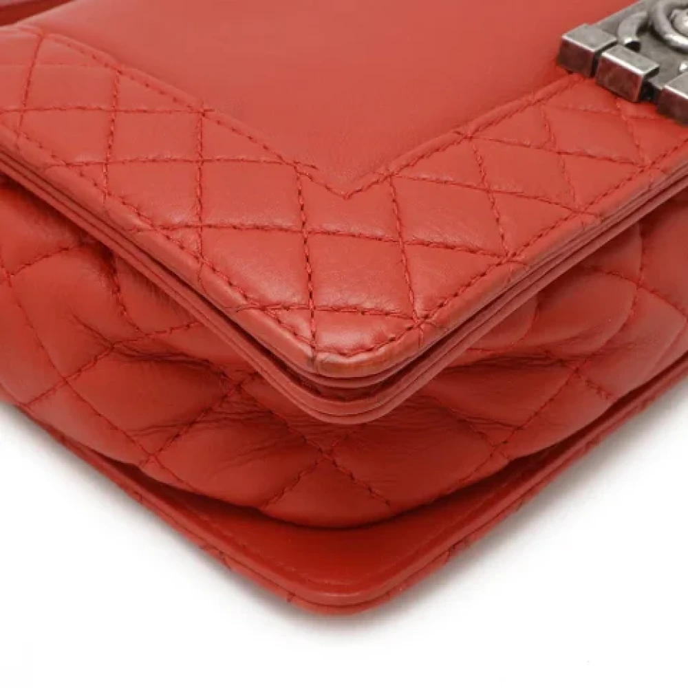 Chanel Vintage Pre-owned Leather chanel-bags Red Dames