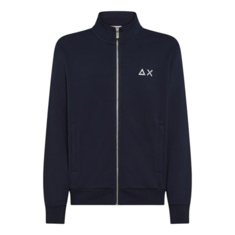 Sun68 Homme Bleu Sweatshirts Et Sweats À Capuche, Taille: 2XL Sweat-Shirt Zippé Intégral