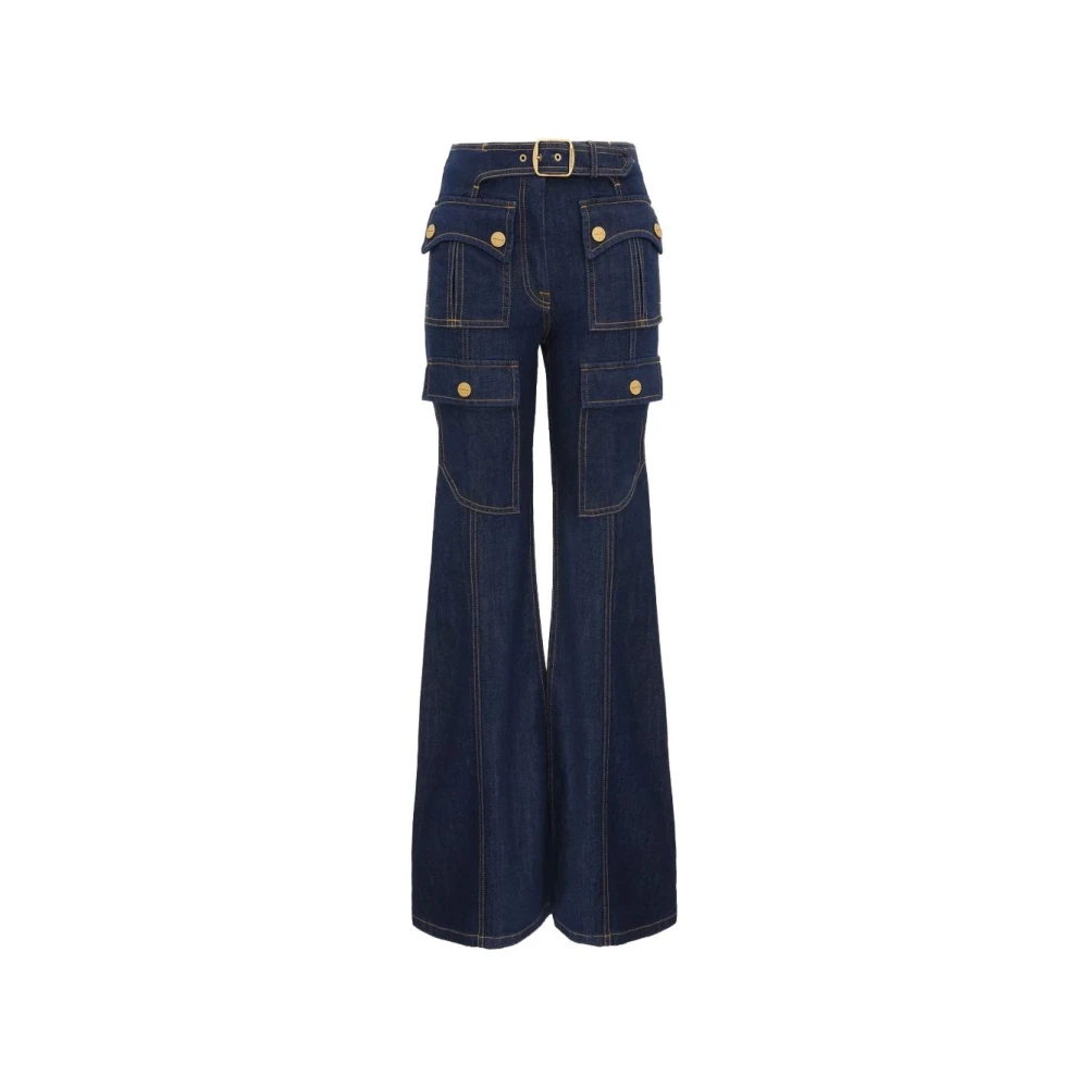 Zimmermann Women's Blue Flare Jeans, W27, Jeans
