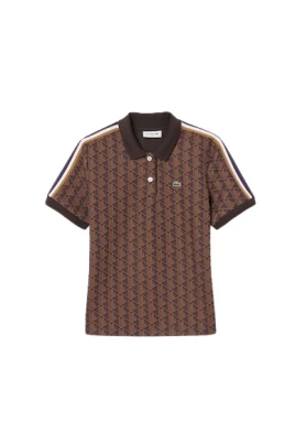 Slim Fit Pikétröja i Jacquard med Monogram