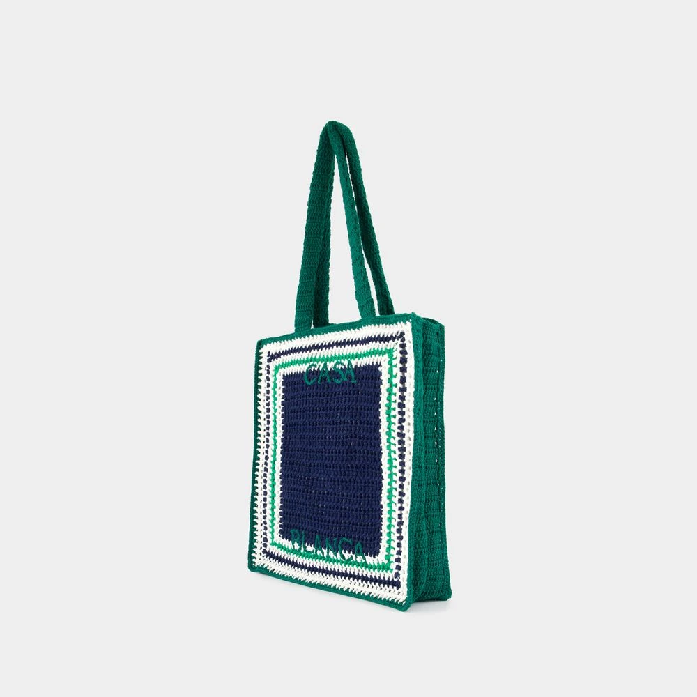 Casablanca Blauw Groen Gehaakte Shopper Tas Blue Unisex