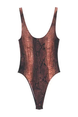 Printed Python Swimsuit