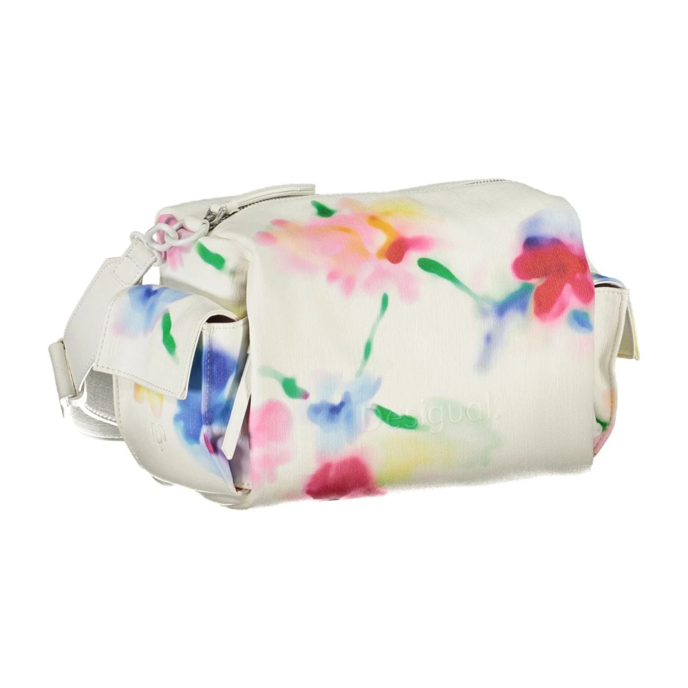 Desigual Witte Schoudertas met Contrastdetails White Dames