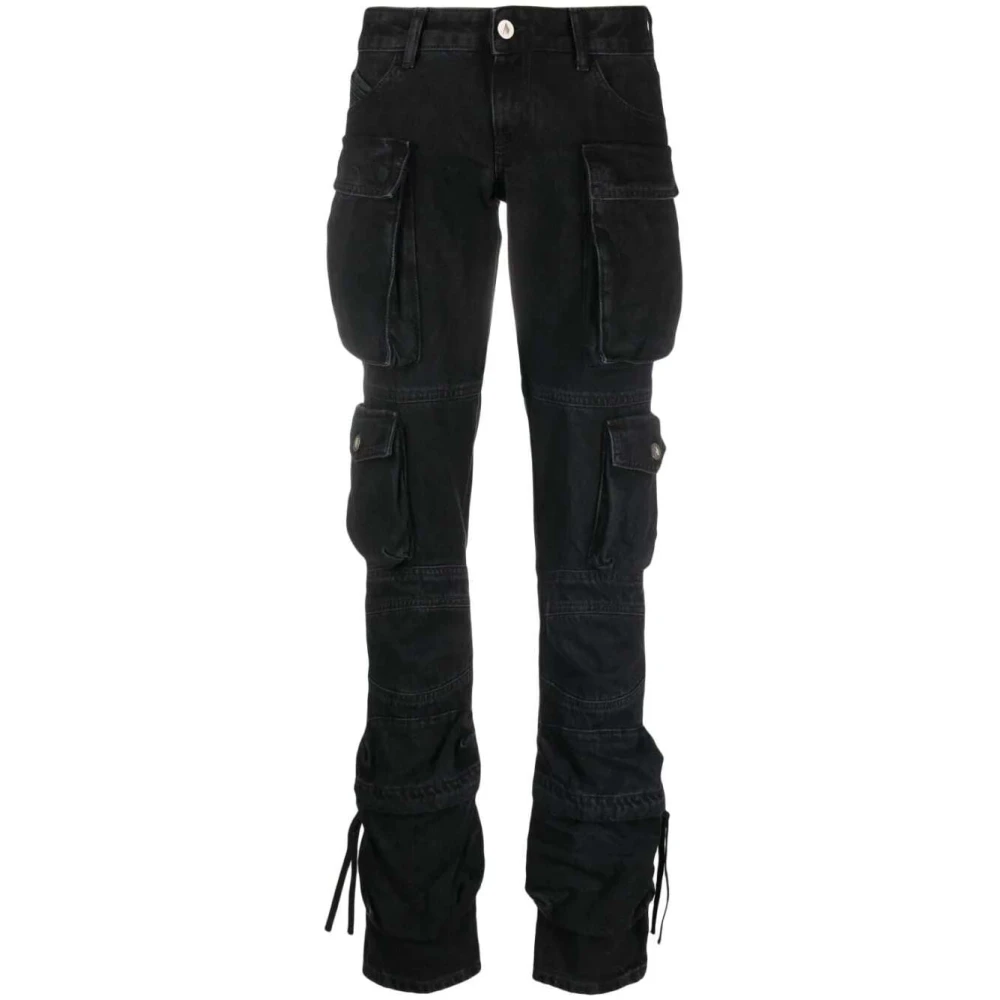 The Attico Cargo Denim Jeans Black Dames