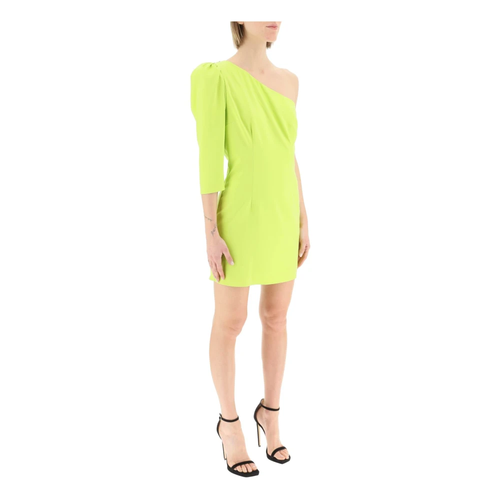 Dsquared2 Puff Sleeve One Shoulder Mini Dress Green Dames