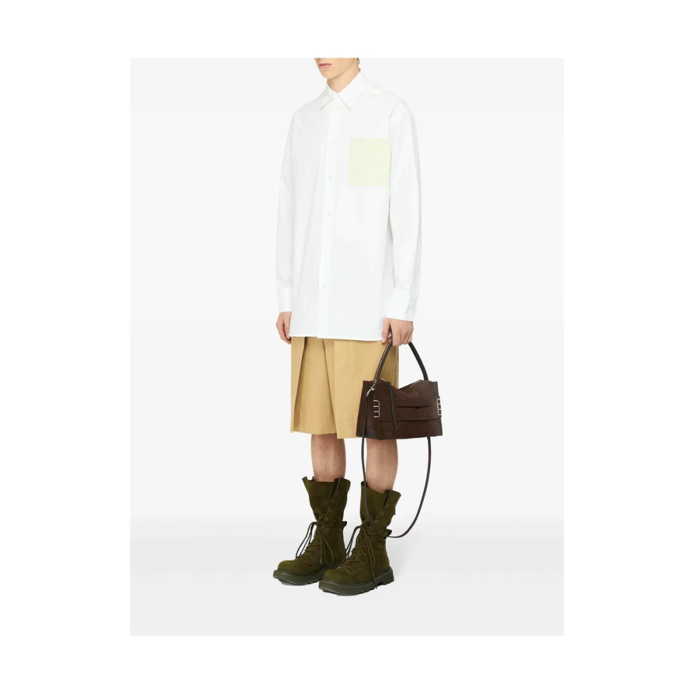 JW Anderson Beige Box-Pleat Tied Waist Shorts Beige Heren