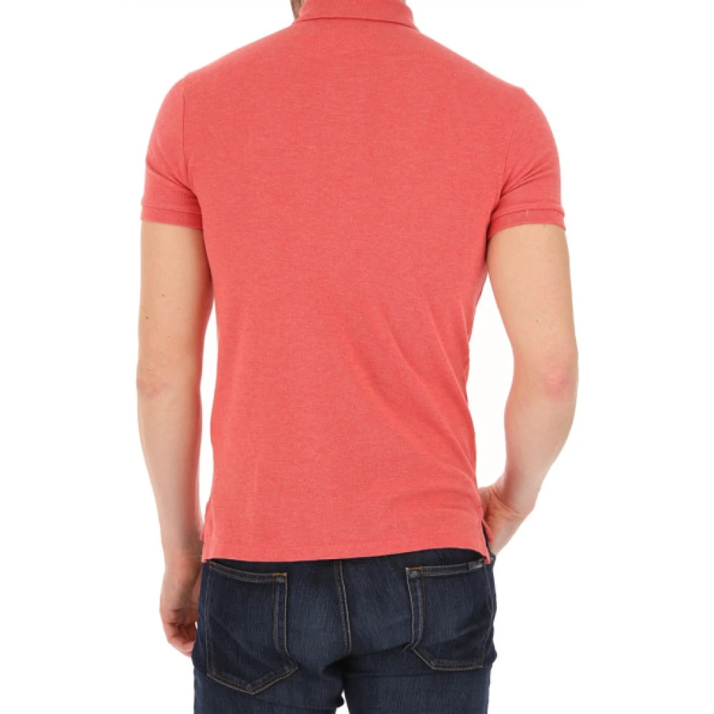 Polo Ralph Lauren Slim Fit Piqué Katoenen Polo Shirt Red Heren