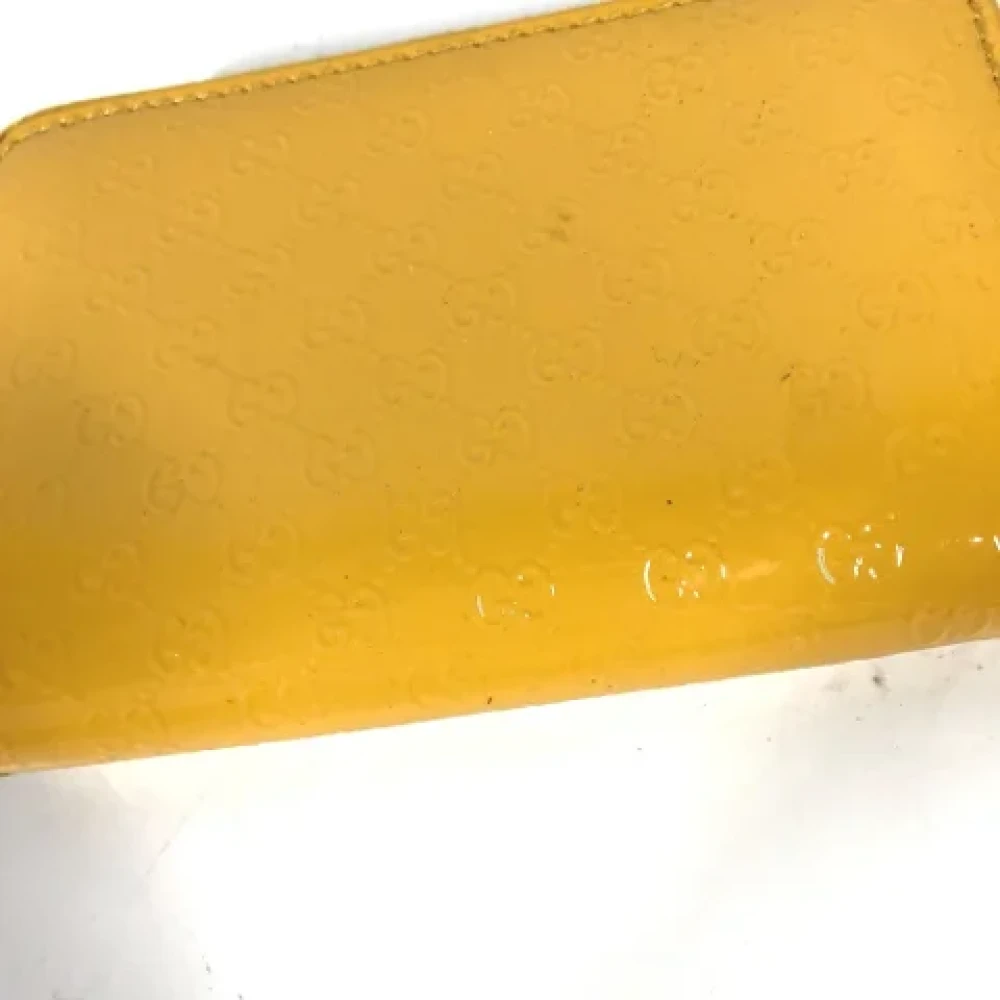 Gucci Vintage Pre-owned Leather wallets Yellow Dames