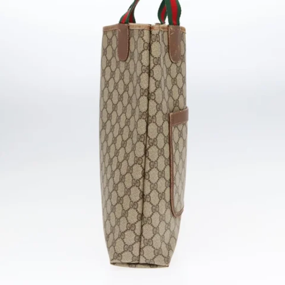 Gucci Vintage Pre-owned Leather totes Beige Dames