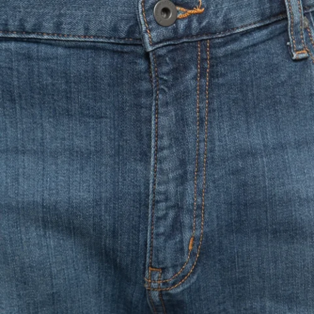 Armani Pre-owned Cotton jeans Blue Dames