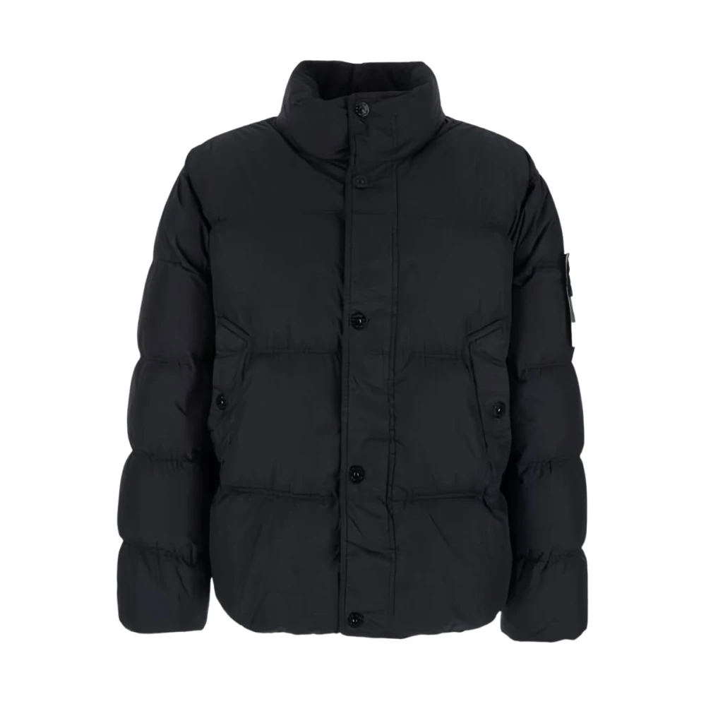 Stone Island Black Short Down Jacket - Male - Winter Jackets - M - Jackets