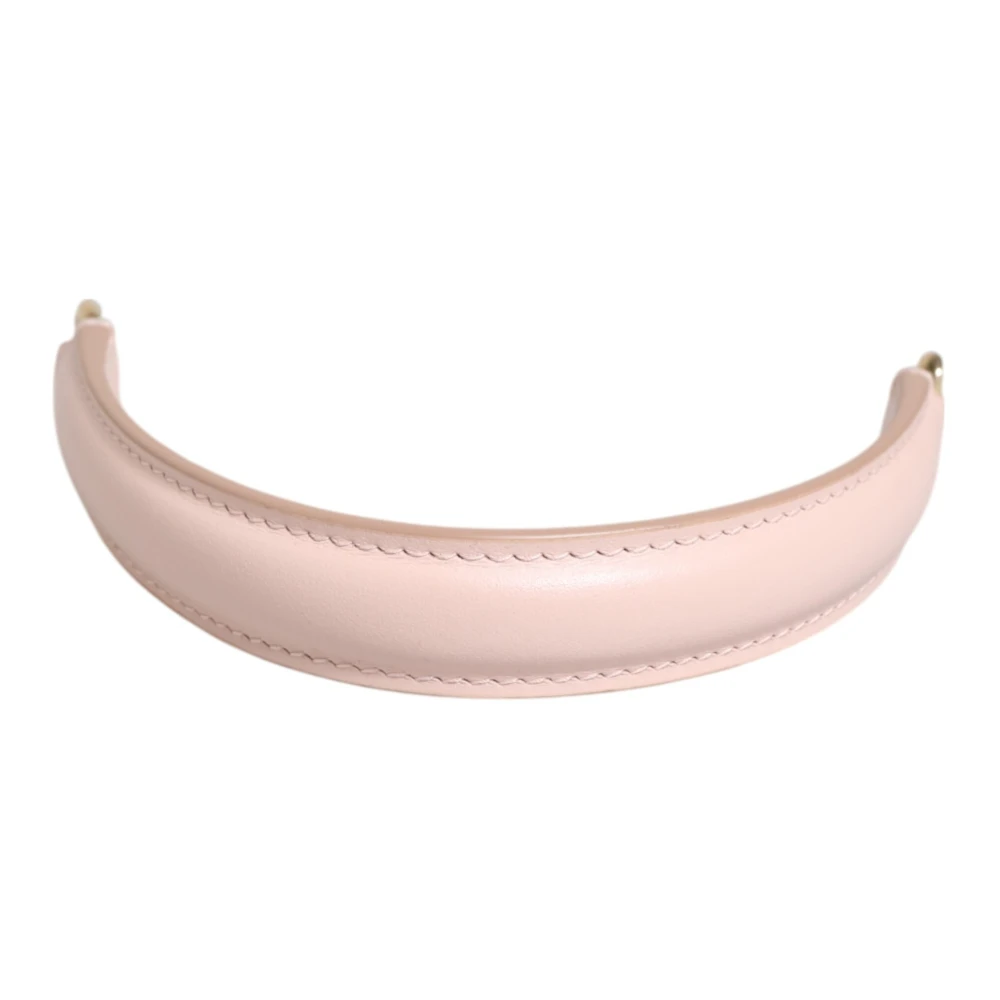 Dolce & Gabbana Strap Pink Leather Gold Tone Big Bag Handle Shoulder Strap - Female - Bag Accessories - Pink - One Size - Bags