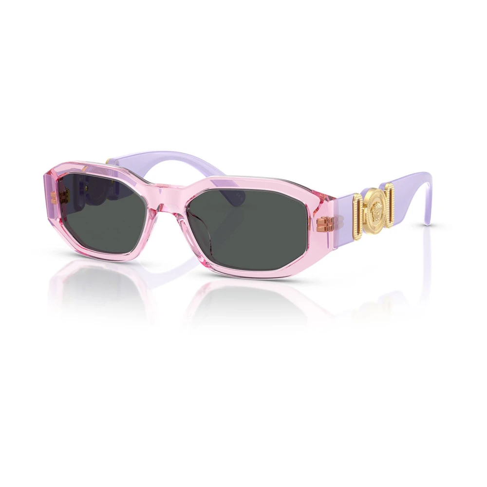Versace Grey Kid Vk4429u 552687 Sunglasses Acetate Violet Geometric Normal - Image 5