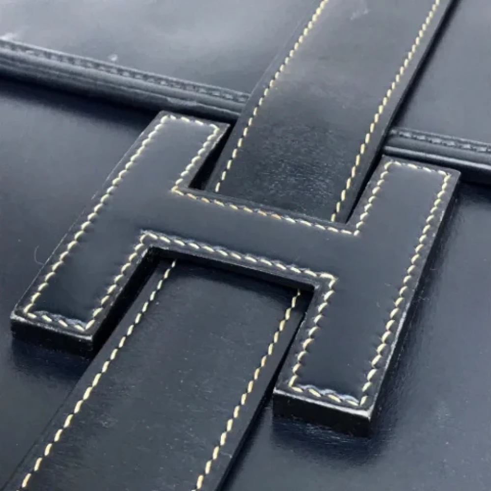 Hermès Vintage Pre-owned Leather clutches Blue Heren