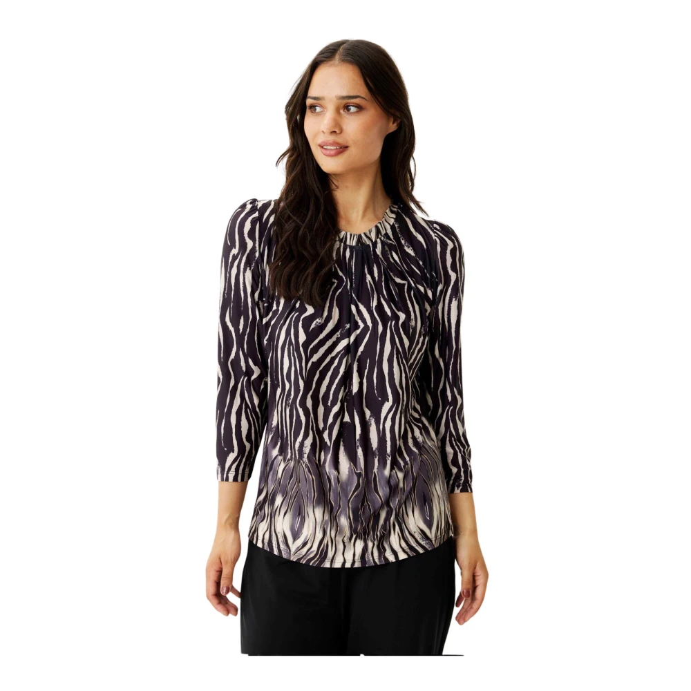 IN Front Grazia Blouse 3 4 Mouw Zwart Black Dames