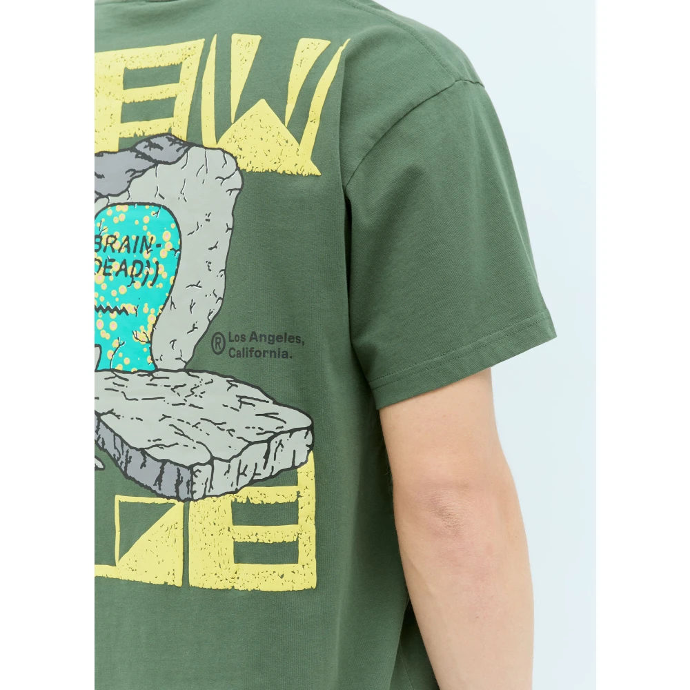 Brain Dead Grafische Print Katoenen T-shirt Green Heren