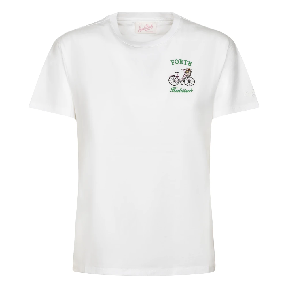 Mc2 Saint Barth White T-Shirts, Female, L, Emilie Cotton T-Shirt