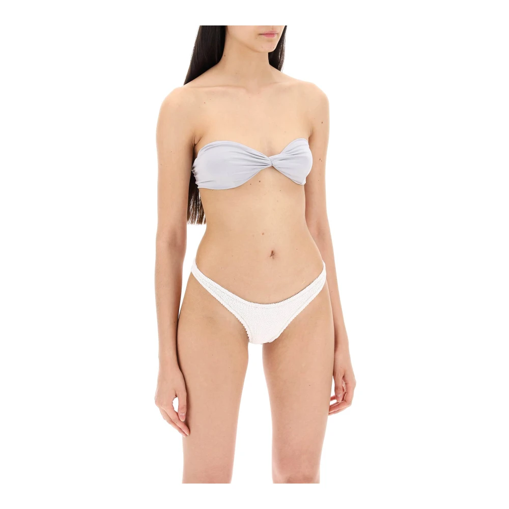 Magda Butrym Twisted Bandeau Bikini Top Gray Dames