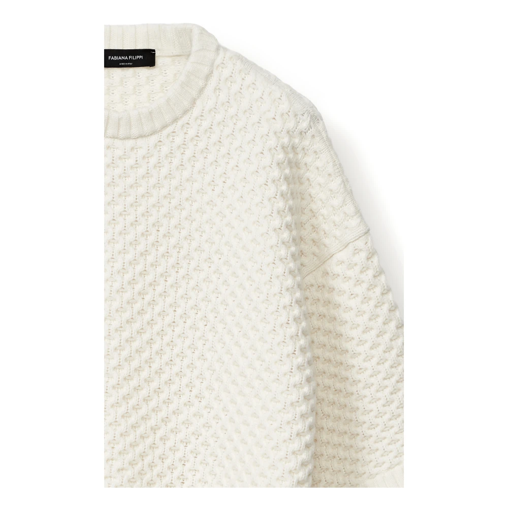 Fabiana Filippi Stijlvolle Sweater Collectie White Dames
