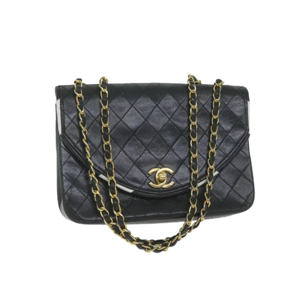 Chanel Vintage Pre-owned Leather shoulder-bags Black Dames