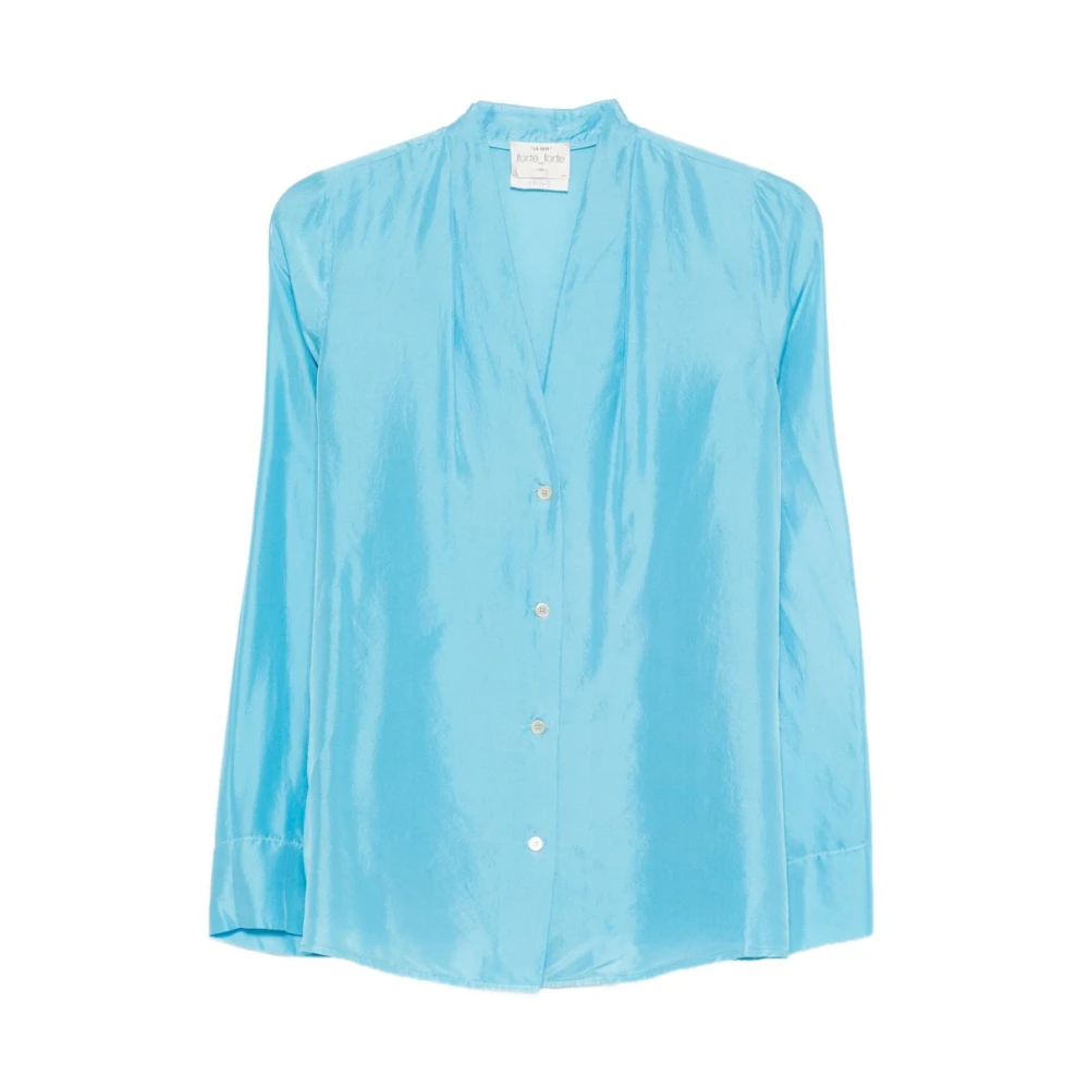 Forte Forte Blue Shirts, Female, S, Silk Shirt