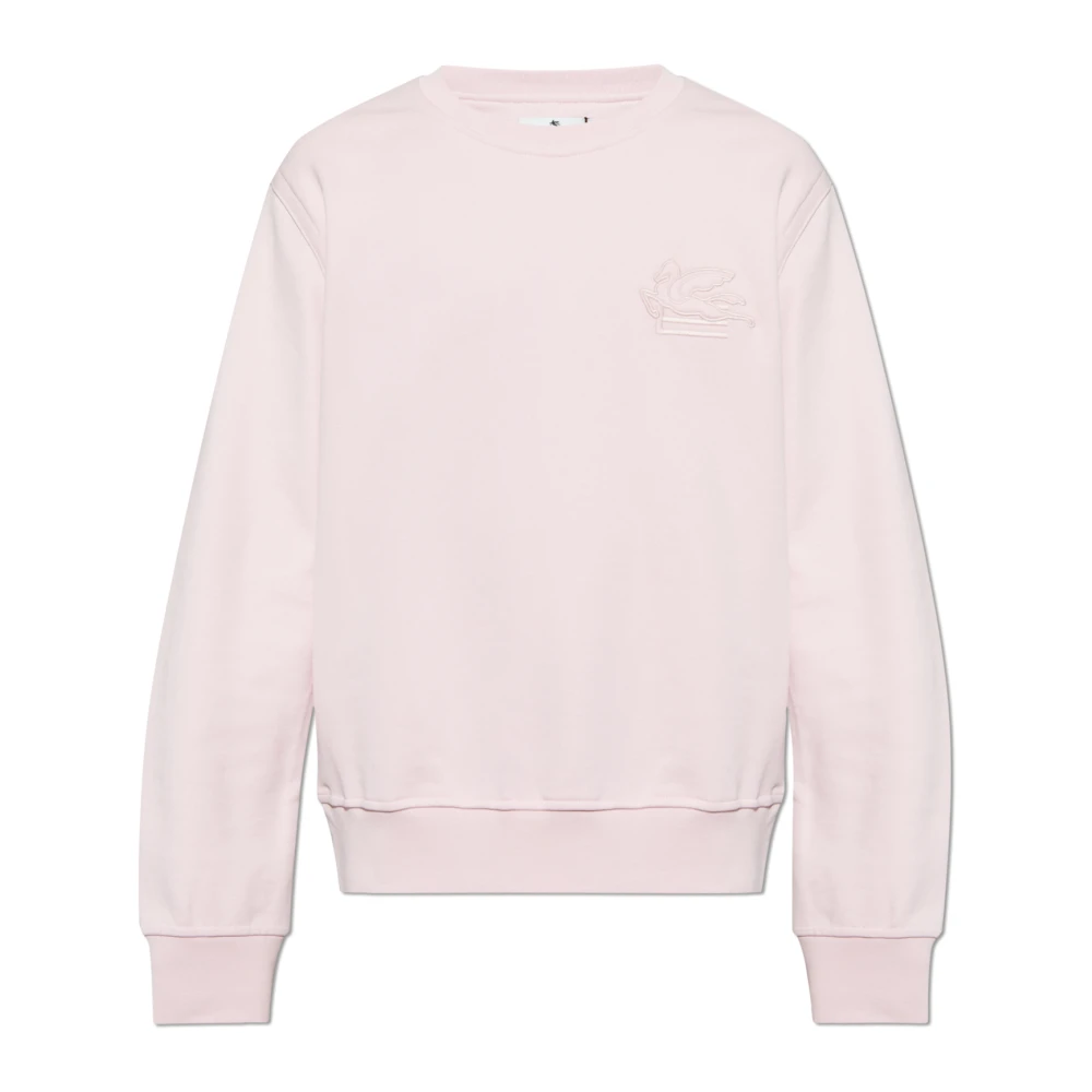 ETRO Katoenen sweatshirt met geborduurd logo Pink Heren