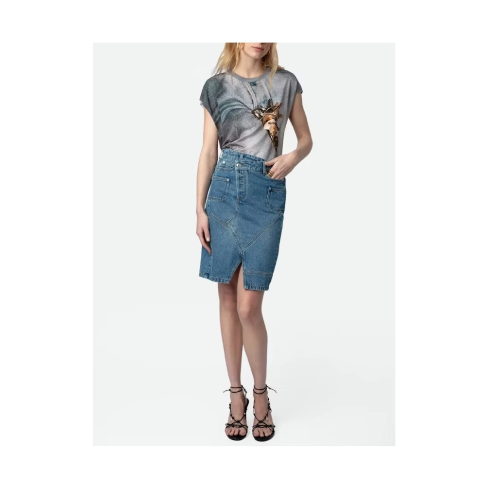Zadig & Voltaire Rok in trendy stijl Blue Dames