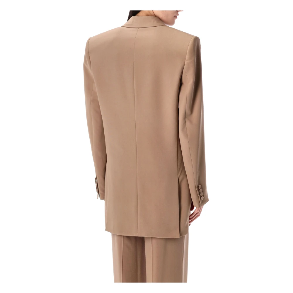 Saint Laurent Silk Crepe Jas Brown Dames