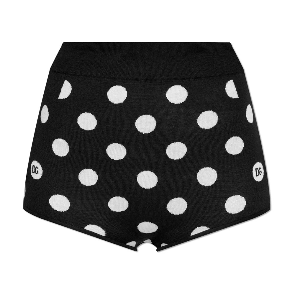 Dolce & Gabbana Shorts met polka dot-patroon Black Dames