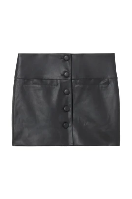 Faux Leather Mini Skirt