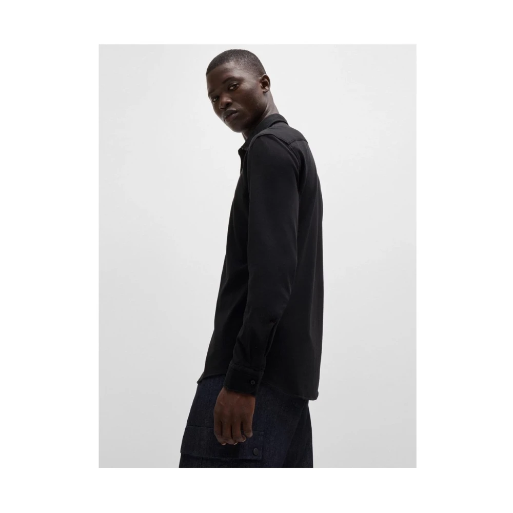 Hugo Boss Stijlvol Overhemd voor Mannen Black Heren
