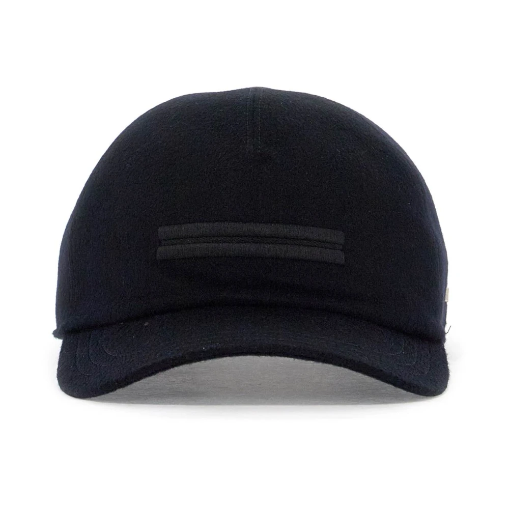 Ermenegildo Zegna Kasjmier Baseballpet Stijlvol Iconisch Metaal Blue Heren