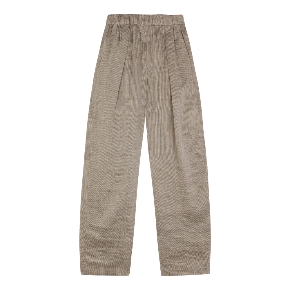 Cortana Women's Brown Tapered Trousers - Tapered Trousers - 2XS - Trousers