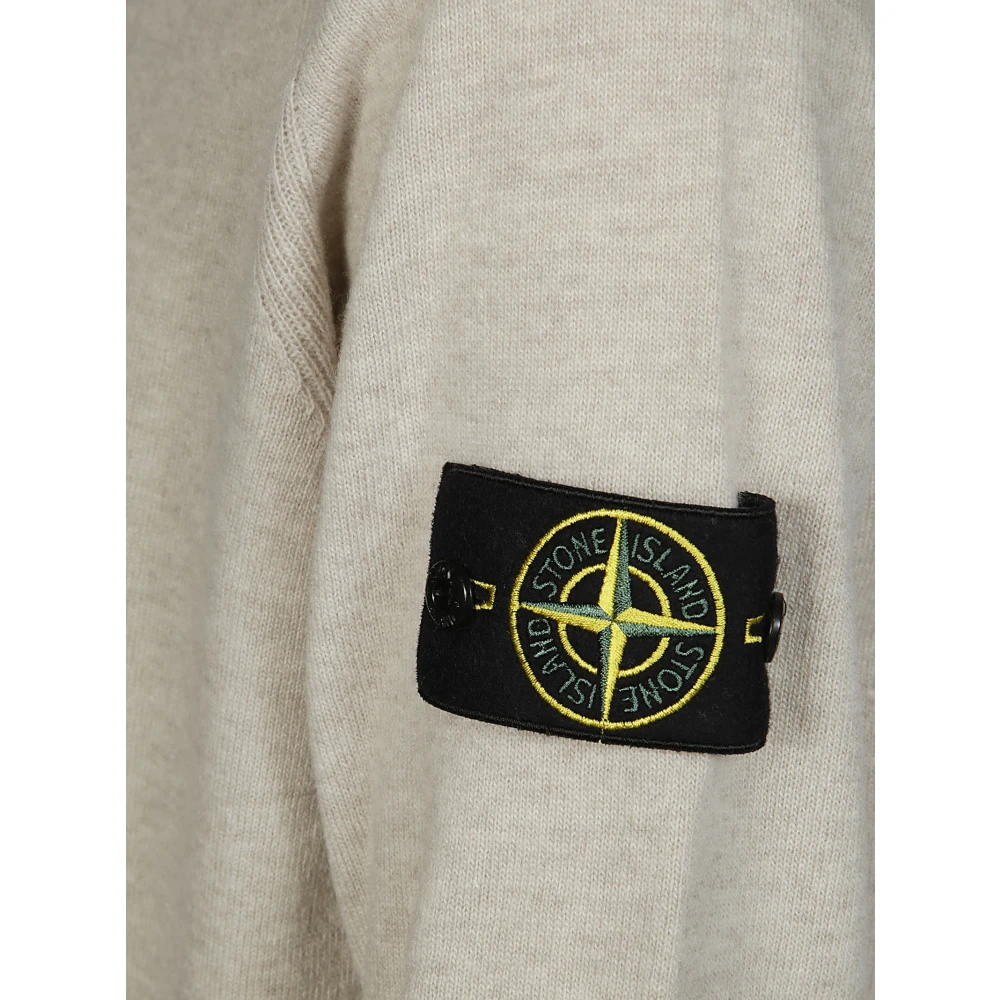Stone Island Geribbelde ronde hals trui Beige Heren