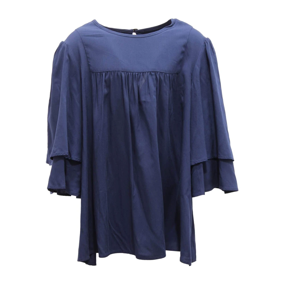 Dondup Girls Blue Kids Blouses, 8 Y, Yc184 Ty0066g Blouse