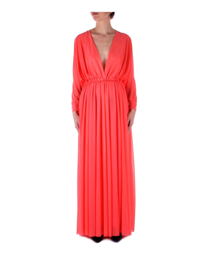 coral-red-back-ruched-dress