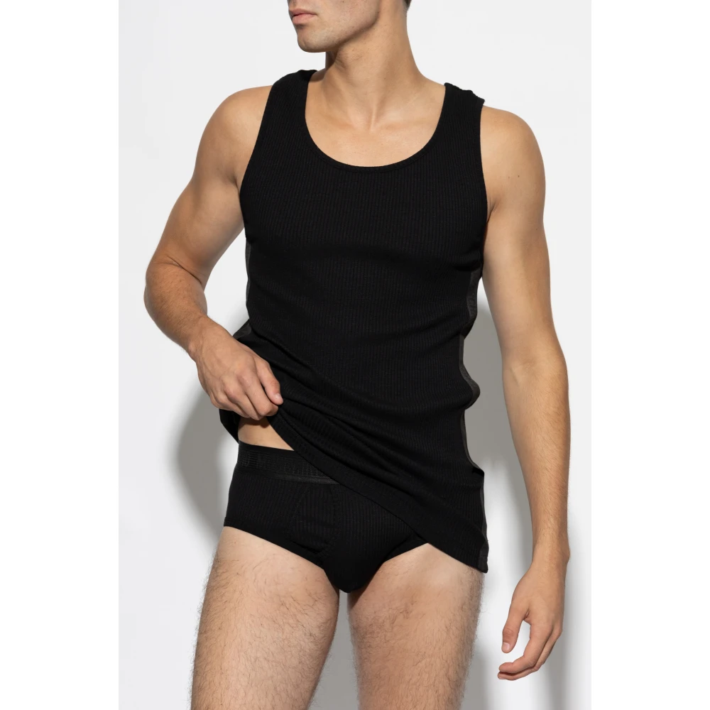 Moschino Mouwloze top uit de ondergoedlijn Black Heren