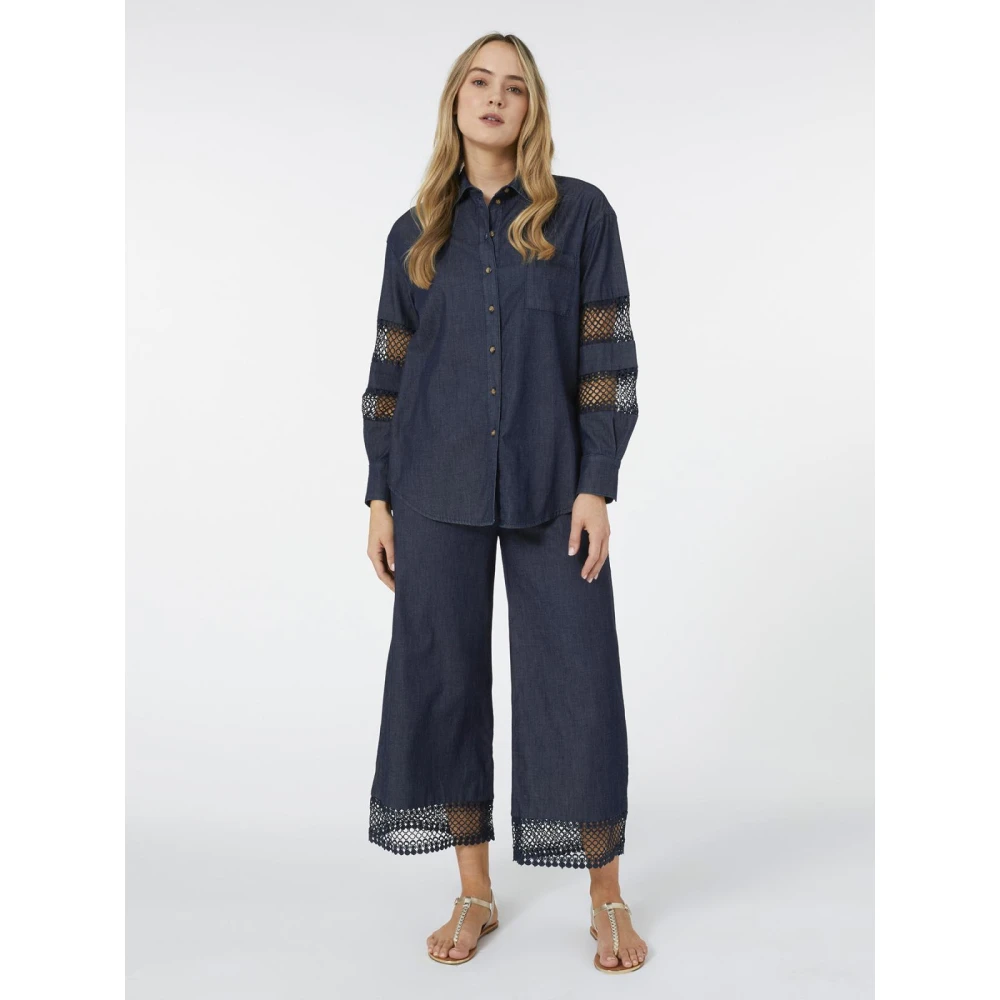 Elena Mirò Stijlvol Overhemd Blue Dames
