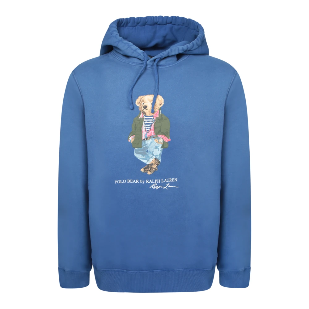 Polo Ralph Lauren Blauwe Beer Hoodie Sweatshirt Blue Heren