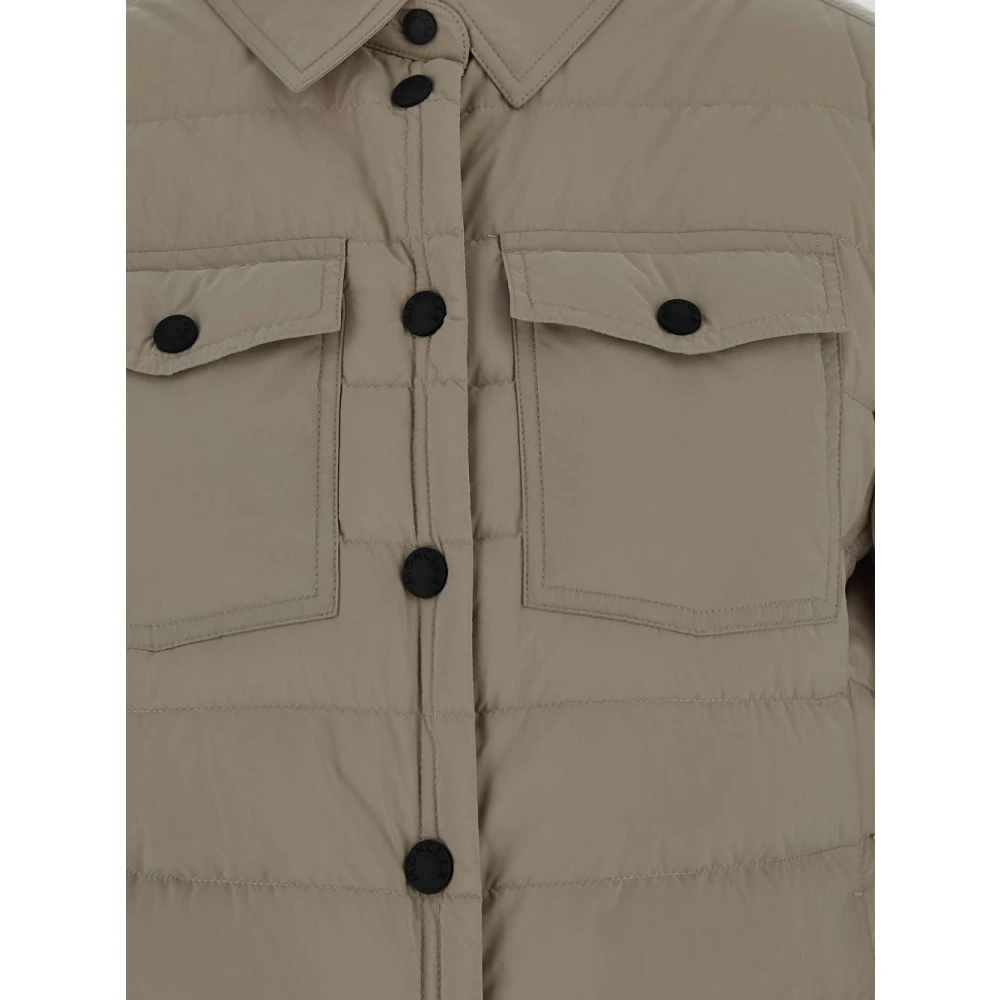 Moncler Nylonjas in Rozes-stijl Beige Dames