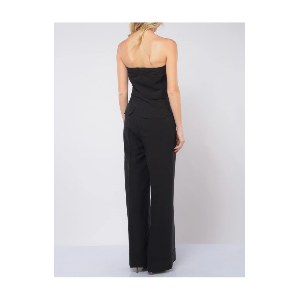 Kaos Lange Jumpsuit met Zakken Black Dames